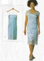 7029 VOGUE EZ  BIAS SLIP DRESS, PULLOVER EMPIRE DRESS PATTERN 6-22 XS-XL UNCUT